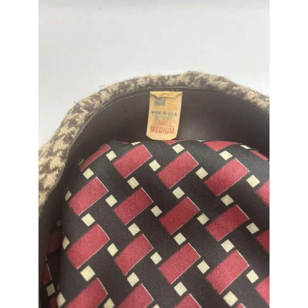 100% WOOL TWEED 6 PANELS CAP Classic Driving Newsboy‎ Gatsby Motoring VINTAGE